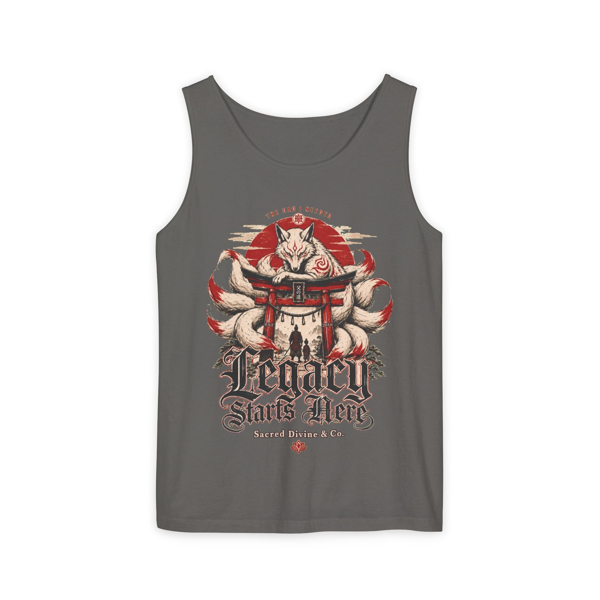 Sacred Divine & Co. Garment-Dyed Tank – Dark Luxury Streetwear