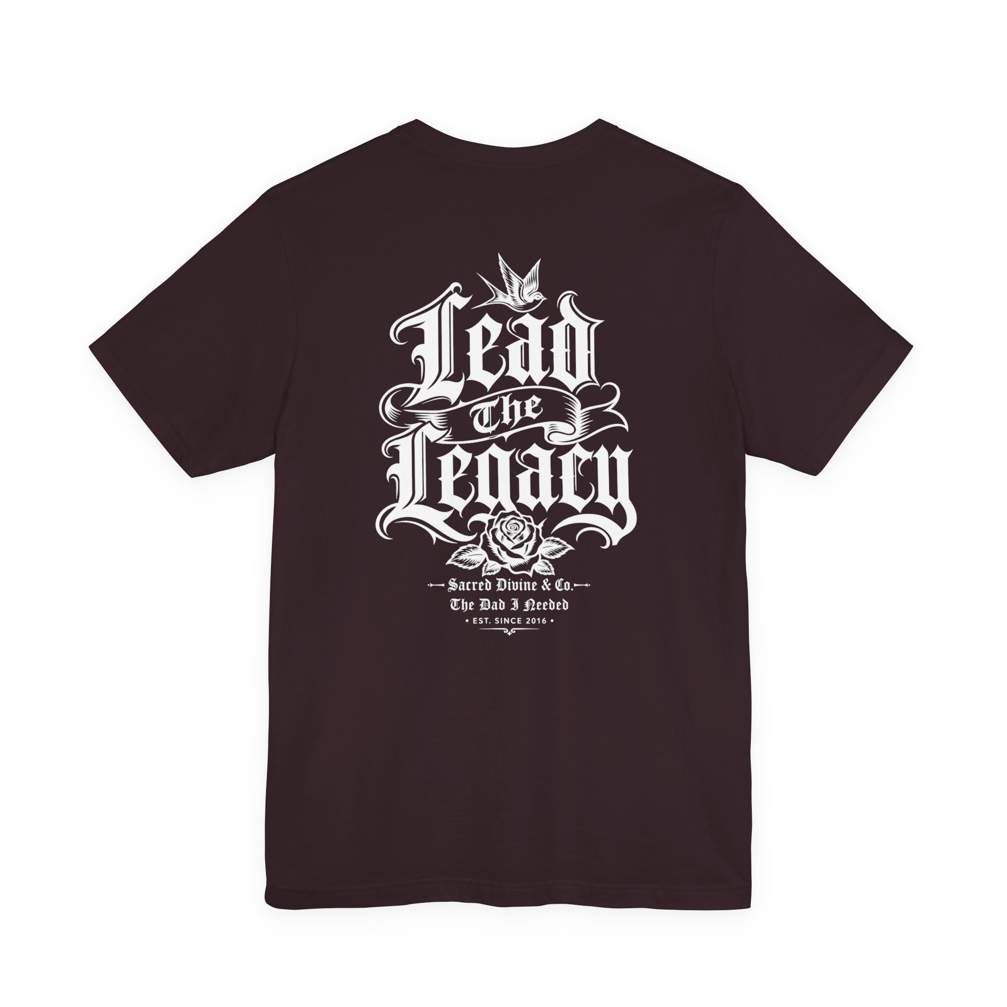 Lead The Legacy Graphic Tee — Vintage Gothic Pocket & Back Print