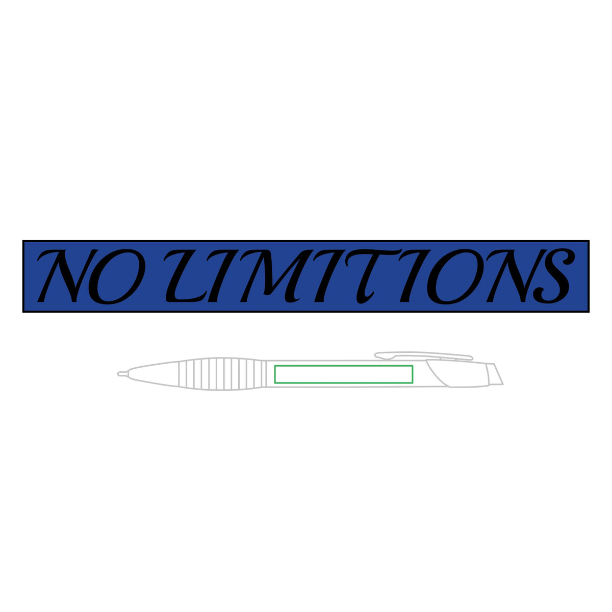 Sacred Divine & Co. No Limitations Engraved Brass Ballpoint Pen — Dark Luxury Executive Gift