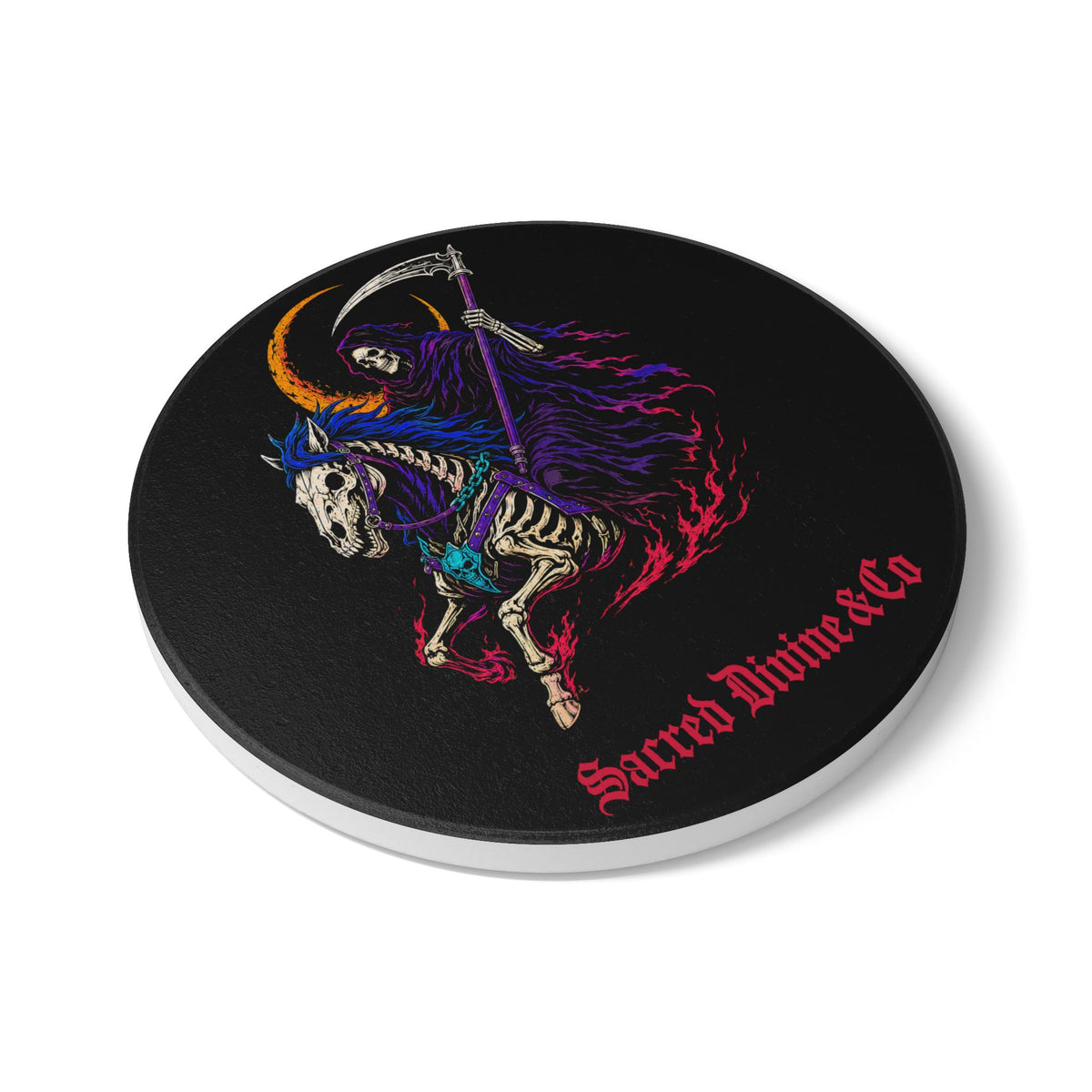 Gothic Reaper Ceramic Coaster