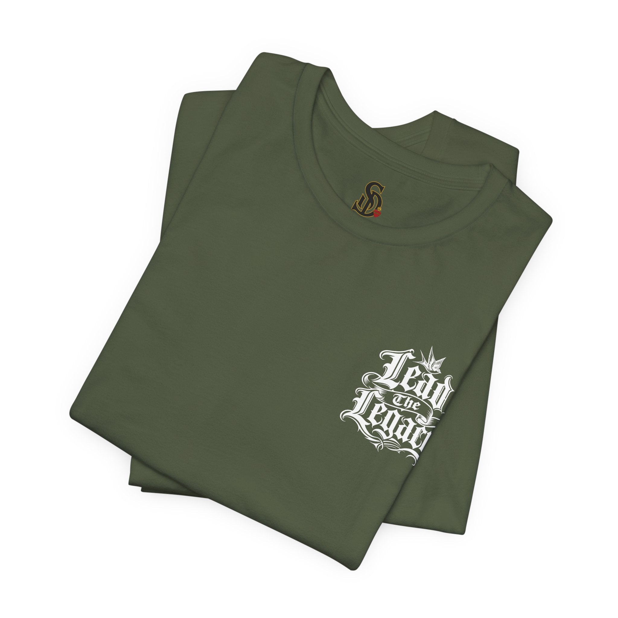 Lead The Legacy Graphic Tee — Vintage Gothic Pocket & Back Print