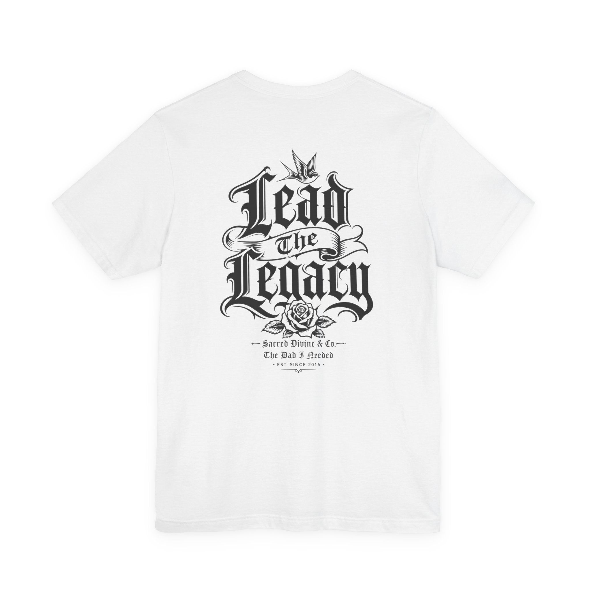 Lead The Legacy Graphic Tee — Vintage Gothic Pocket & Back Print