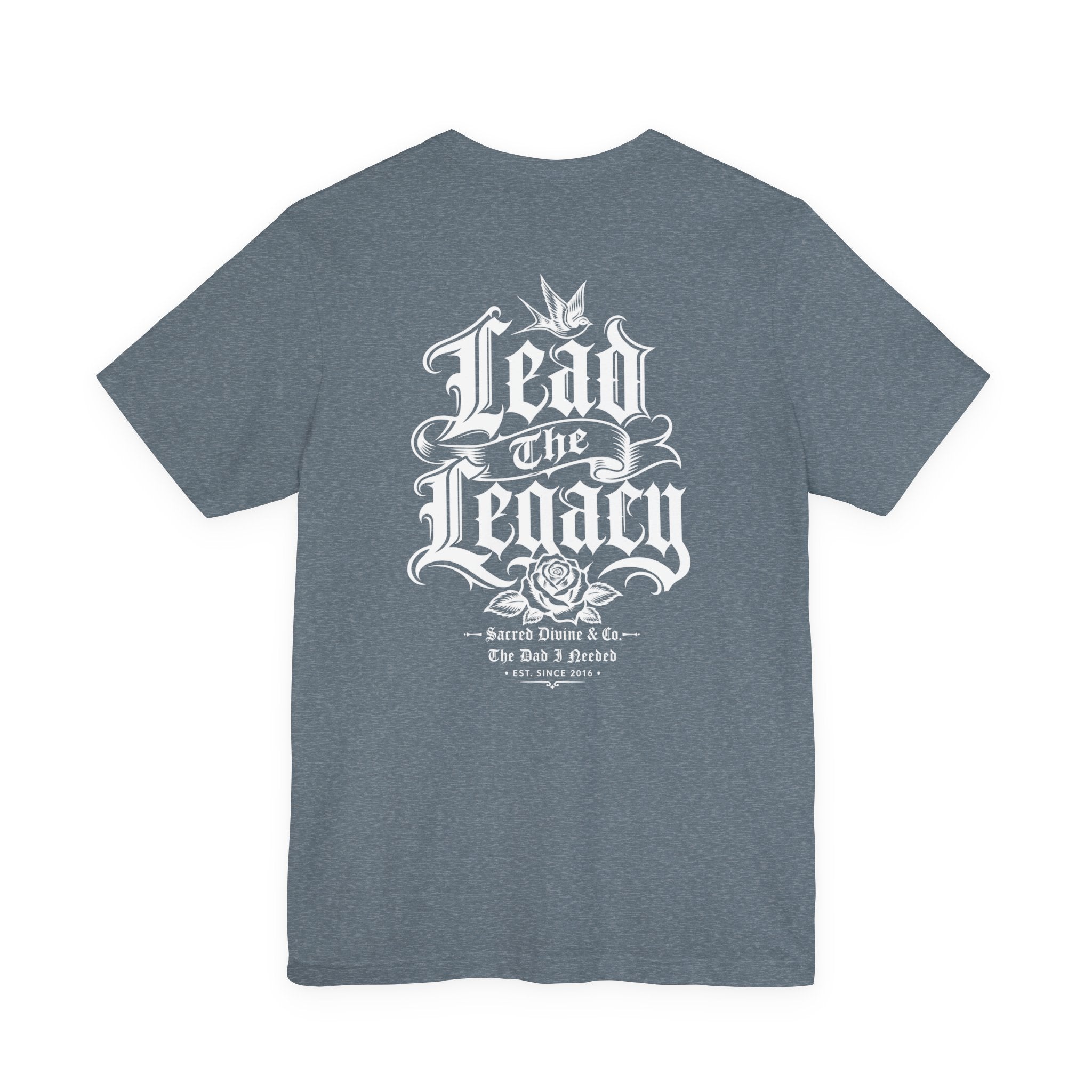 Lead The Legacy Graphic Tee — Vintage Gothic Pocket & Back Print