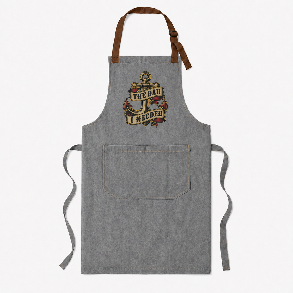 Sacred Divine & Co. The Dad I Needed Anchor Bib Apron — Dark Luxury Dad Gift Grill Apron