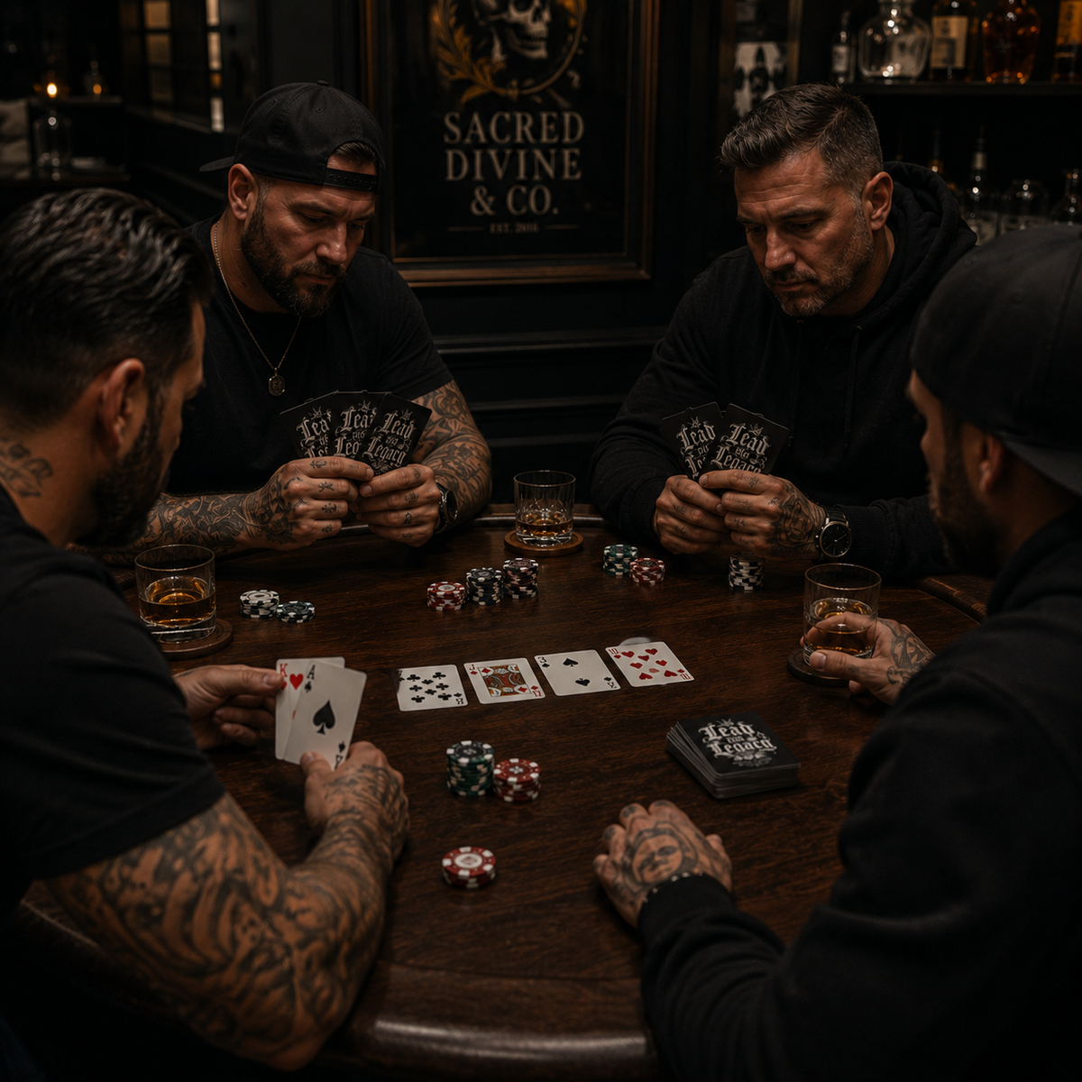 Sacred Divine & Co. Playing Cards — Premium Poker Deck with Acrylic Case