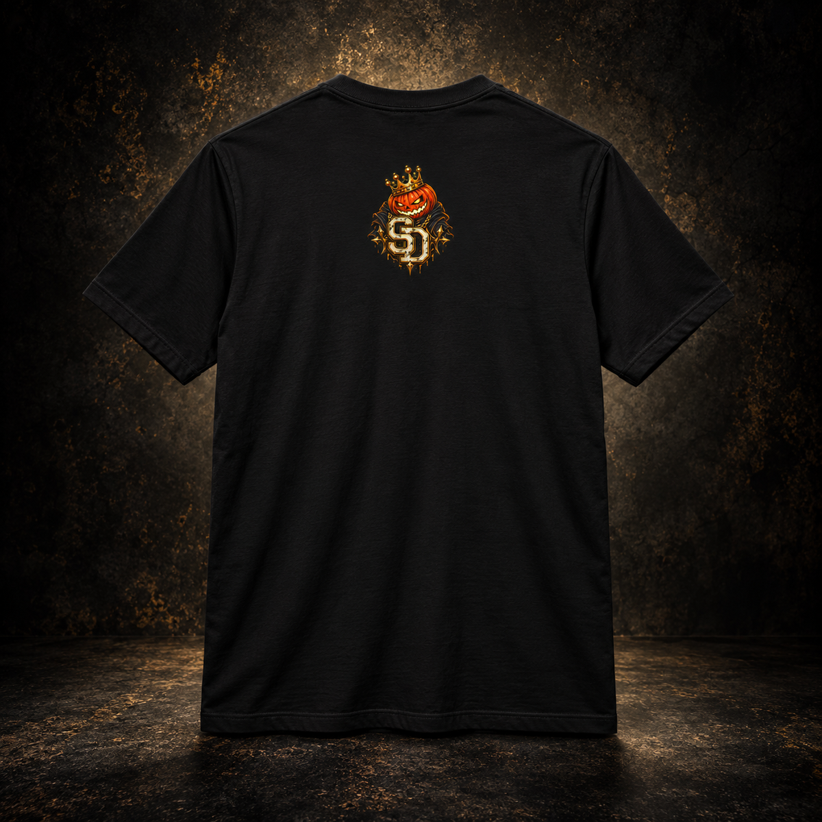 Pumpkin King Streetwear Tee styled product image featuring crowned pumpkin king Halloween artwork