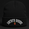 Sacred Divine & Co. Ribbed Knit Beanie – Dark Luxury Headwear
