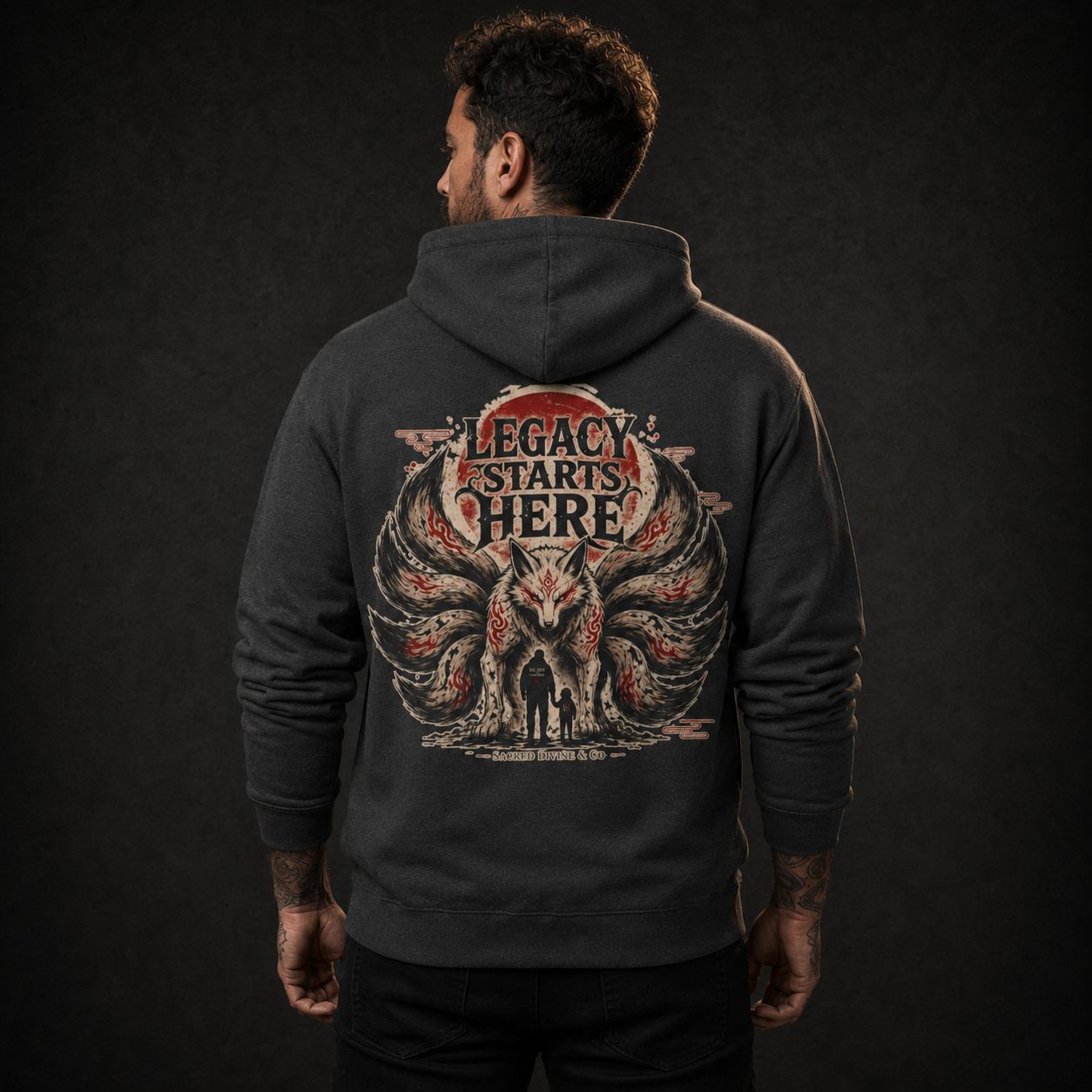 Sacred Divine & Co. Fleece Hoodie II – Dark Luxury Streetwear