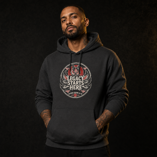 Sacred Divine & Co. Fleece Hoodie II – Dark Luxury Streetwear