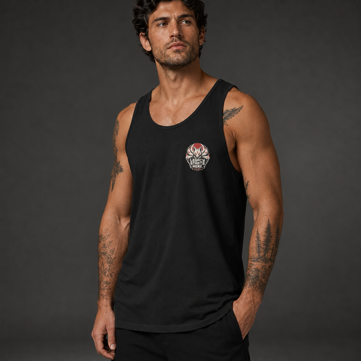 Sacred Divine & Co. Garment-Dyed Tank II – Dark Luxury Streetwear