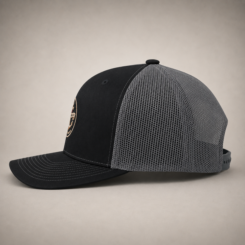 Sacred Divine & Co. Snapback Trucker Cap – Dark Luxury Headwear