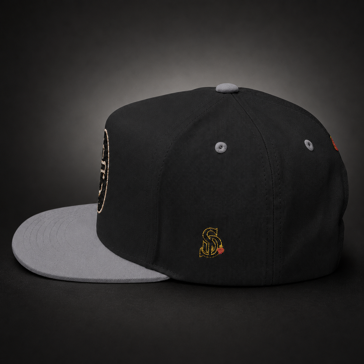 Sacred Divine & Co. Flat Bill Cap – Dark Luxury Streetwear