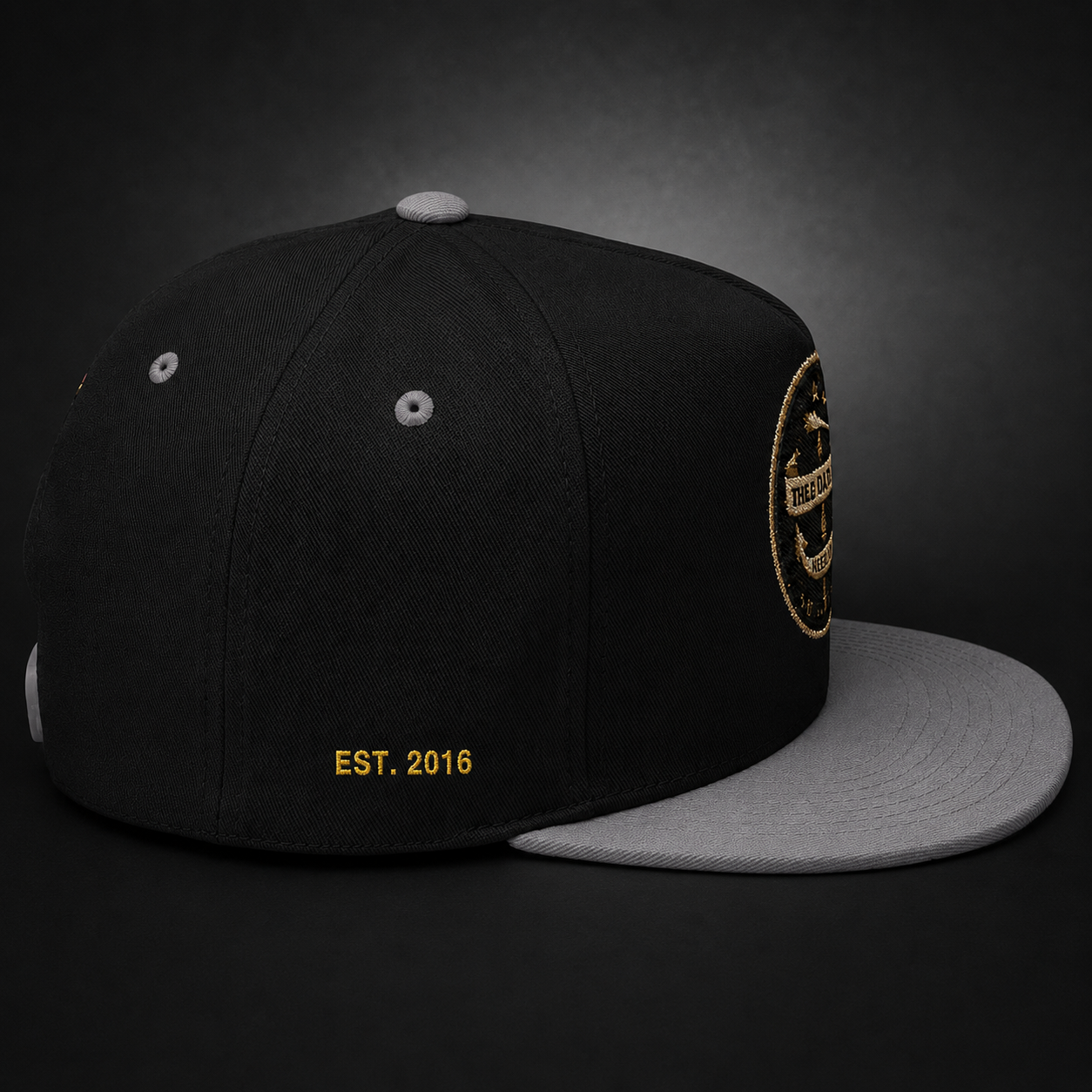 Sacred Divine & Co. Flat Bill Cap – Dark Luxury Streetwear